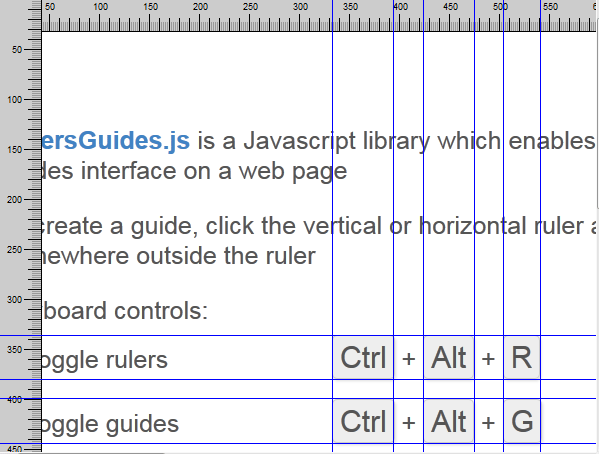 Rulers and guides example